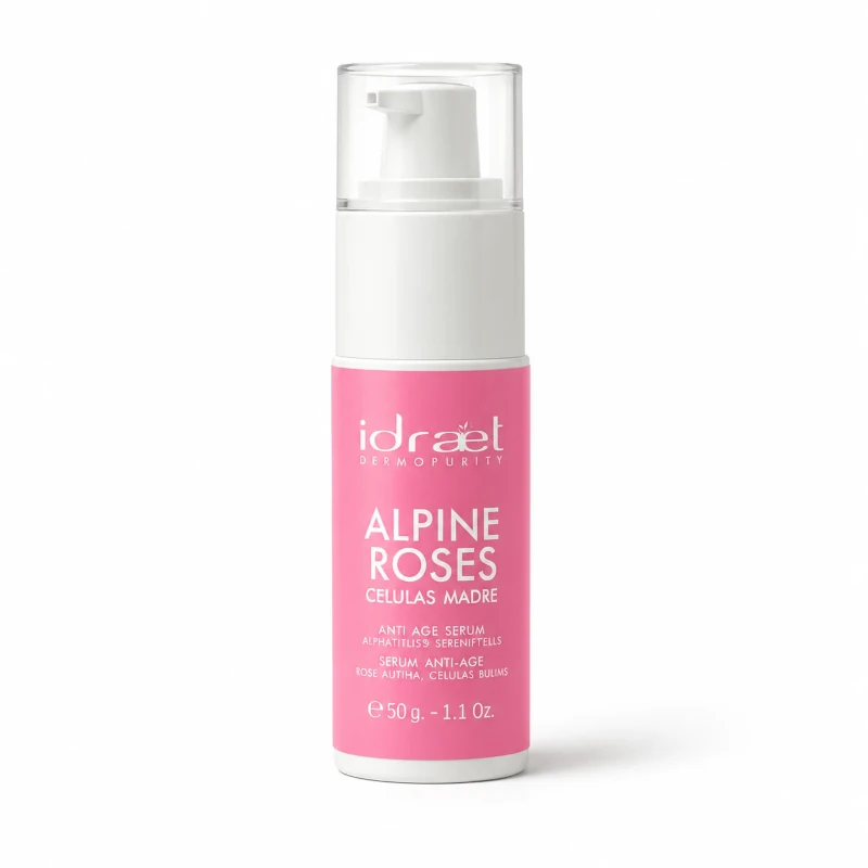 Sérum Anti-Age Alpine Roses Idraet | mdqestetics | Células madre y efecto rejuvenecedor