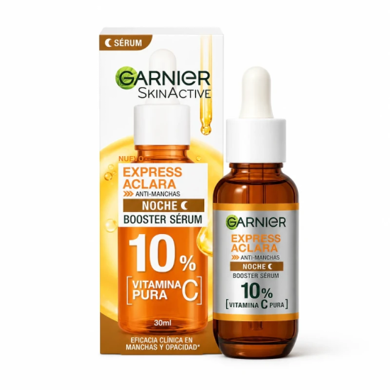 Sérum Garnier Noche 10% Vitamina C Pura | Iluminador – MDQEstetics