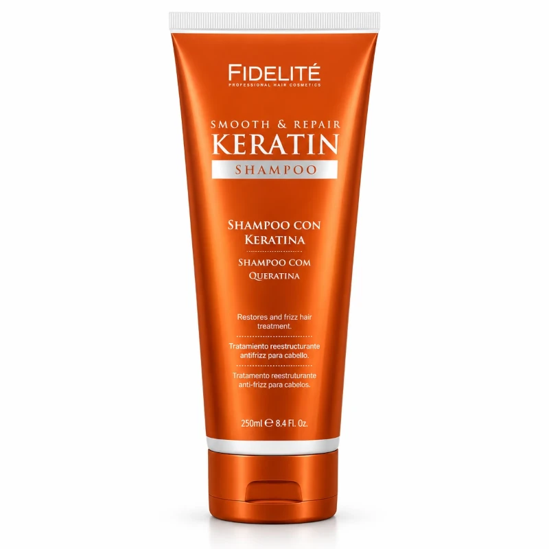 Shampoo Keratina Fidelite | mdqestetics | Reparación y brillo para cabellos dañados