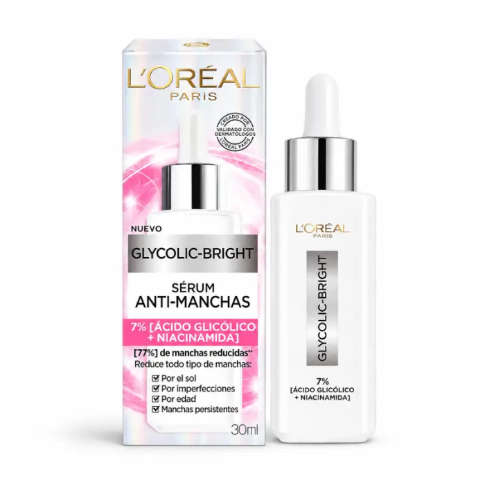 Serum Anti-Manchas Glycolic Bright L'Oréal Paris | MDQEstetics