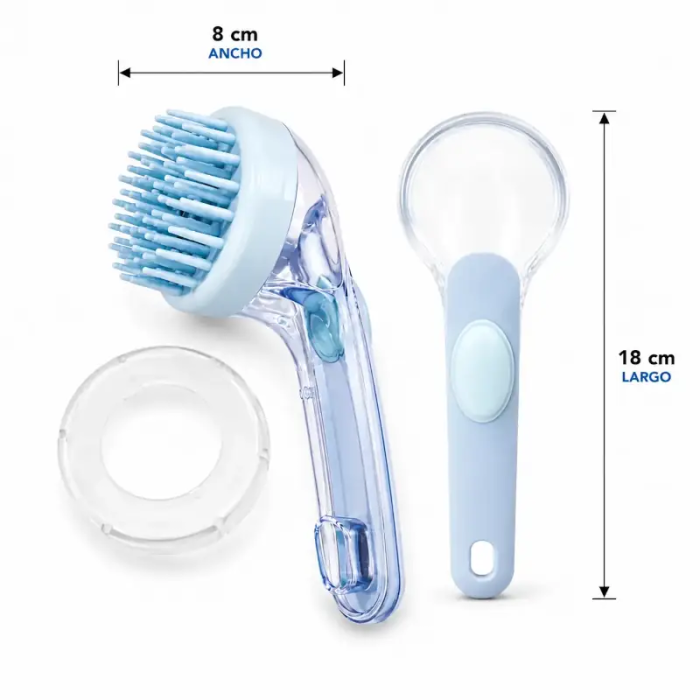 Cepillo Masajeador de Silicona con Depósito para Shampoo | MDQESTETICS